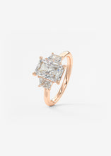 Plunge Three Stone | Radiant & Trapezoids