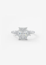 Plunge Three Stone | Radiant & Trapezoids