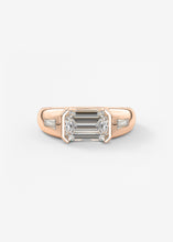 The Lunette Three Stone | Emerald & Tapered Baguettes