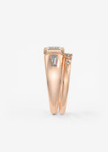 The Lunette Three Stone | Emerald & Tapered Baguettes