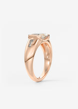 The Lunette Three Stone | Emerald & Tapered Baguettes