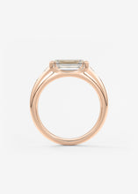 The Lunette Three Stone | Emerald & Tapered Baguettes