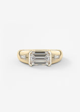 The Lunette Three Stone | Emerald & Tapered Baguettes