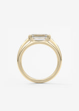 The Lunette Three Stone | Emerald & Tapered Baguettes