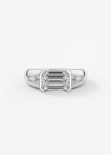 The Lunette Three Stone | Emerald & Tapered Baguettes