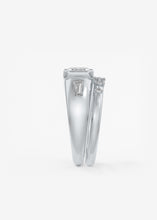 The Lunette Three Stone | Emerald & Tapered Baguettes
