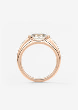 The Lunette Three Stone | Oval & Pears