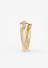 The Lunette Three Stone | Oval & Pears
