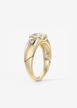 The Lunette Three Stone | Oval & Pears