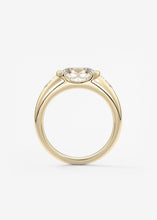 The Lunette Three Stone | Oval & Pears