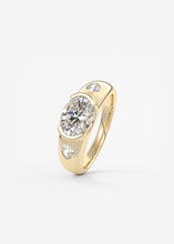 The Lunette Three Stone | Oval & Pears