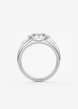 The Lunette Three Stone | Oval & Pears