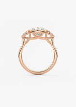 The Millie Three Stone | Round & Pears