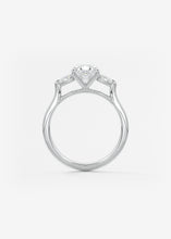 The Cathedral Three Stone | Oval