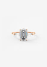 Plunge Three Stone | Emerald