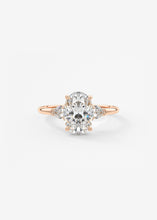 Plunge Three Stone | Oval & Pears
