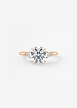 Plunge Three Stone | Round & Pears