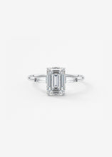 Plunge Three Stone | Emerald