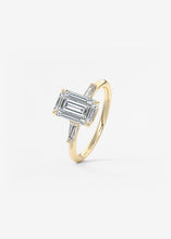 Plunge Three Stone | Emerald