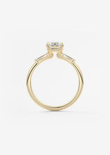 Plunge Three Stone | Emerald