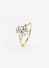 Plunge Three Stone | Oval & Pears