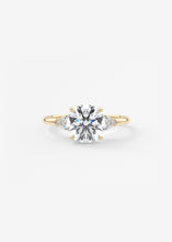Plunge Three Stone | Round & Pears