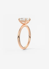 asscher 4 claw prong solitaire classic frank darling engagement ring rose gold