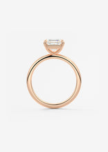 asscher 4 claw prong solitaire classic frank darling engagement ring rose gold