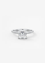 asscher 4 claw prong solitaire classic frank darling engagement ring platinum