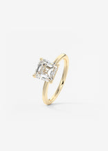 asscher 4 claw prong solitaire classic frank darling engagement ring yellow gold