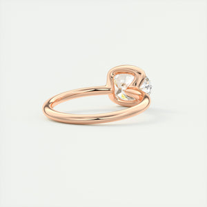 east west oval half bezel engagement ring