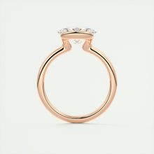 east west oval half bezel engagement ring