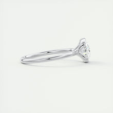 east west oval half bezel engagement ring
