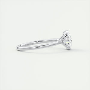 east west oval half bezel engagement ring