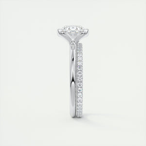 east west oval half bezel engagement ring
