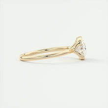 east west oval half bezel engagement ring