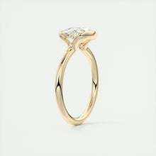 east west oval half bezel engagement ring