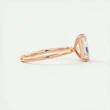 north south radiant cut classic four claw prong frank darling engagement ring classic solitaire rose gold