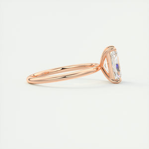 north south radiant cut classic four claw prong frank darling engagement ring classic solitaire rose gold