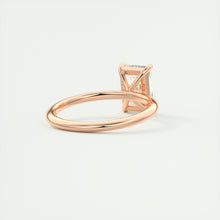 north south radiant cut classic four claw prong frank darling engagement ring classic solitaire rose gold