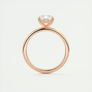 north south radiant cut classic four claw prong frank darling engagement ring classic solitaire rose gold