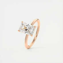 north south radiant cut classic four claw prong frank darling engagement ring classic solitaire rose gold