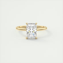 north south radiant cut classic four claw prong frank darling engagement ring classic solitaire yellow gold