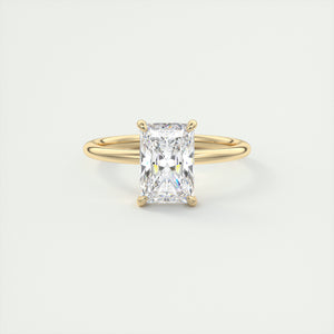 north south radiant cut classic four claw prong frank darling engagement ring classic solitaire yellow gold