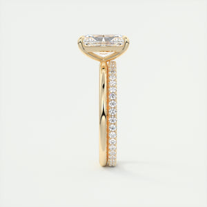 north south radiant cut classic four claw prong frank darling engagement ring classic solitaire yellow gold