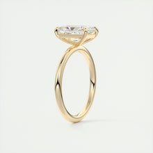 north south radiant cut classic four claw prong frank darling engagement ring classic solitaire yellow gold