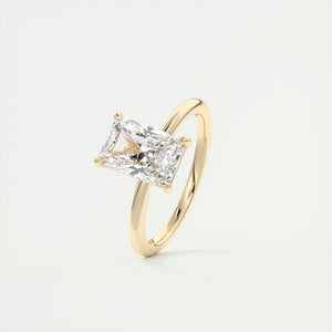 north south radiant cut classic four claw prong frank darling engagement ring classic solitaire yellow gold