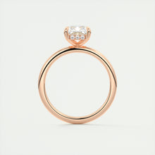north south radiant cut classic four claw prong frank darling engagement ring classic solitaire hidden halo rose gold