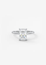north south radiant cut classic four claw prong frank darling engagement ring classic solitaire hidden halo platinum