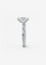 north south radiant cut classic four claw prong frank darling engagement ring classic solitaire hidden halo platinum